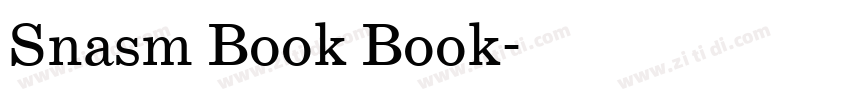 Snasm Book Book字体转换 Snasm Book Book字体转换